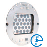 Светодиодный прожектор Power-LED, 24 x 3 Вт, 12 В, накладка-нерж.сталь, RGB, с 5-м. кабелем