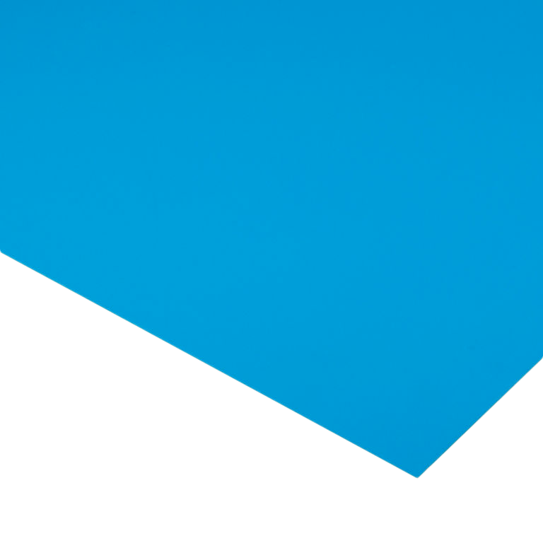 Металлический лист с ПВХ-покрытием ALKORMETAL Adria Blue (синий), 1,4 мм, 1х2 м