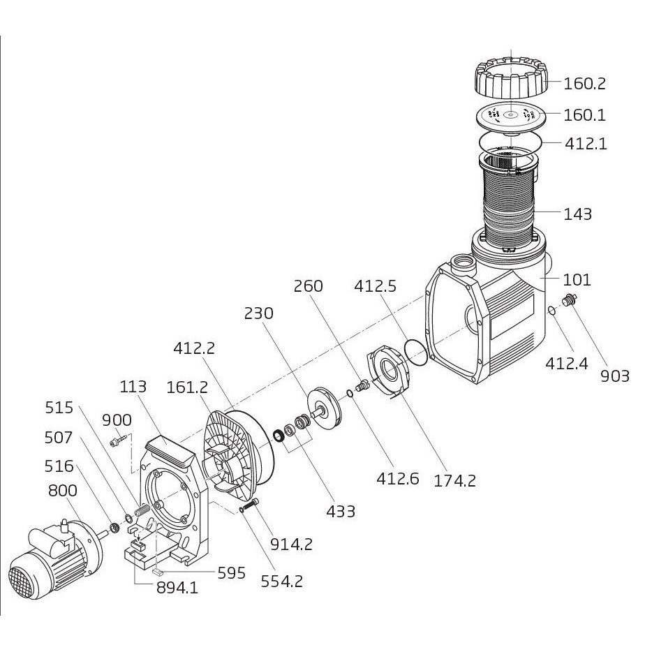 Насос Evo Prime  7, 3~ Y/∆ 400/230 В, 0,44/0,30 кВт, черный