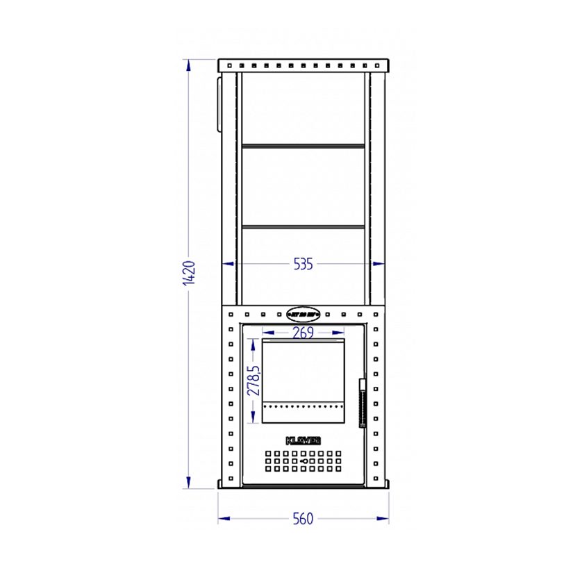 Дровяная печь для бани KLOVER RT 20-RVs, 16 кВт, для парной 8-22 м3, серпентинит