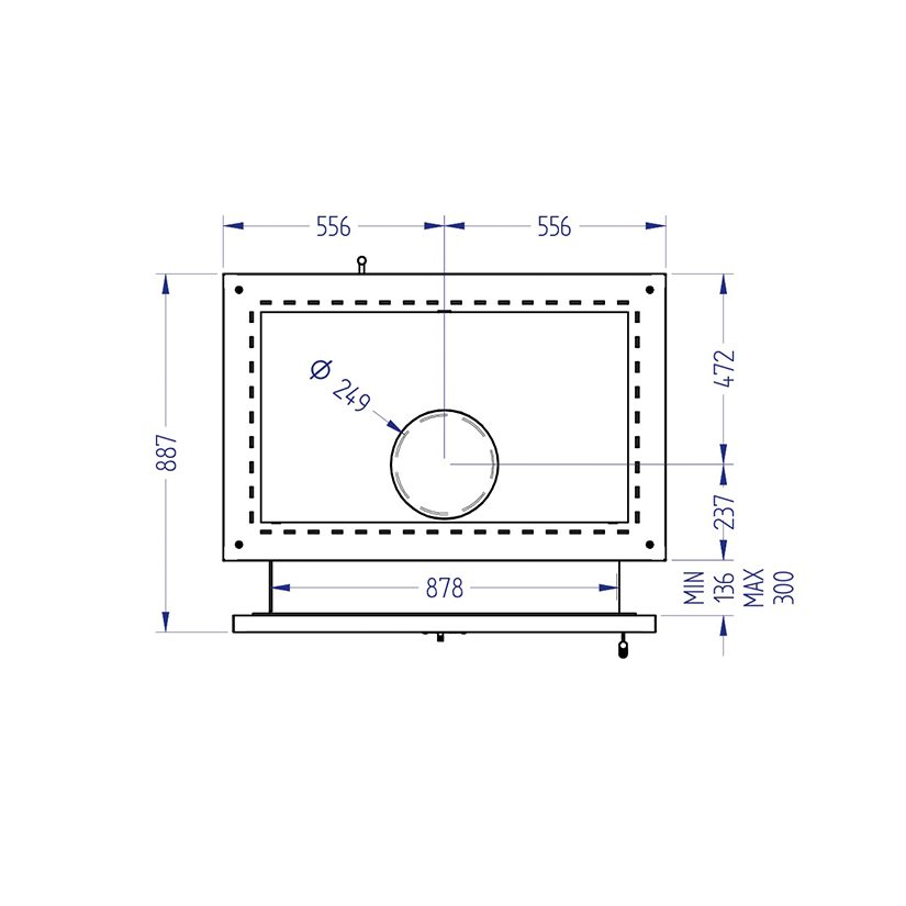 Дровяная печь для бани KLOVER RT 100-RVs 310S, 80 кВт, для парной 50-100 м3, серпентинит