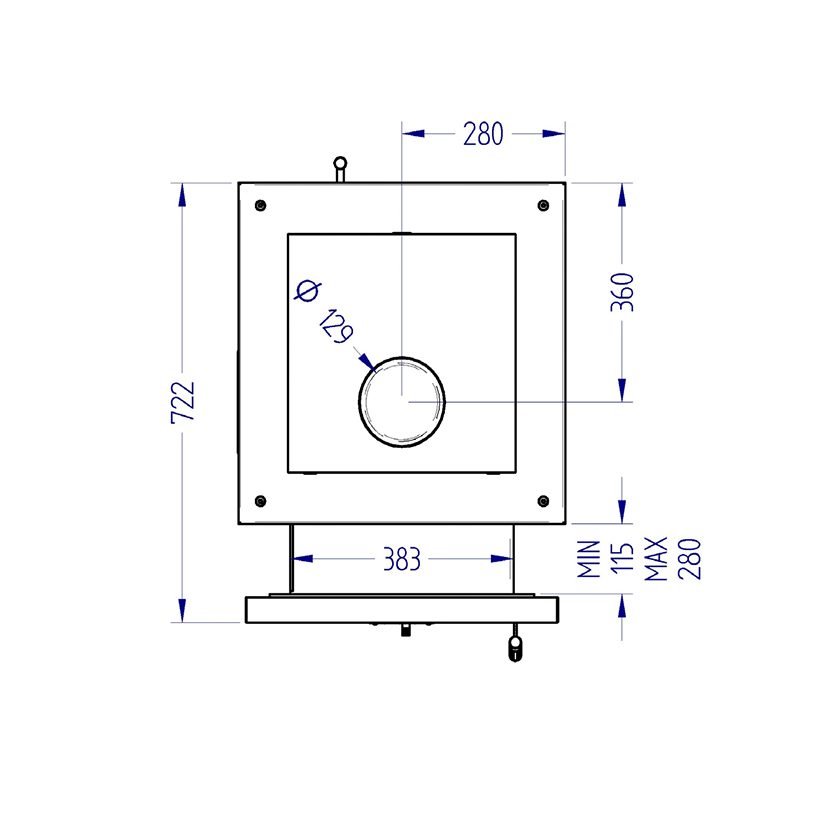 Газовая печь для бани KLOVER RT 20-RV 310S, 16 кВт, для парной 8-22 м3, серпентинит