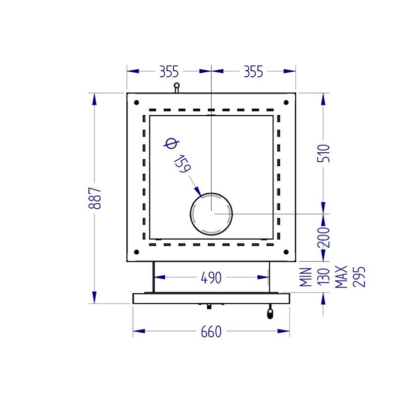 Газовая печь для бани KLOVER RT 50-RV 310S, 40 кВт, для парной 30-50 м3, серпентинит