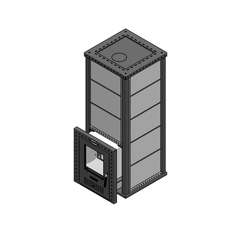 Дровяная печь для бани KLOVER RT 35-RV Design 06, 28 кВт, для парной 22-35 м3, талькомагнезит