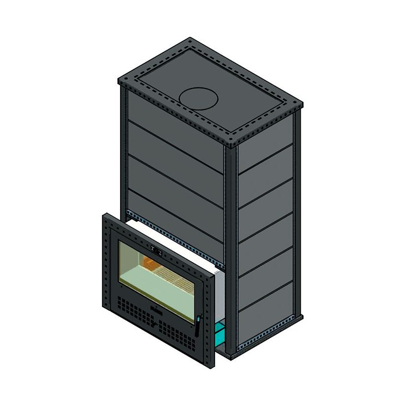 Газовая печь KLOVER RT 100-RV 310S Design 02, 80 кВт, для парной 50-100 м3, талькомагнезит