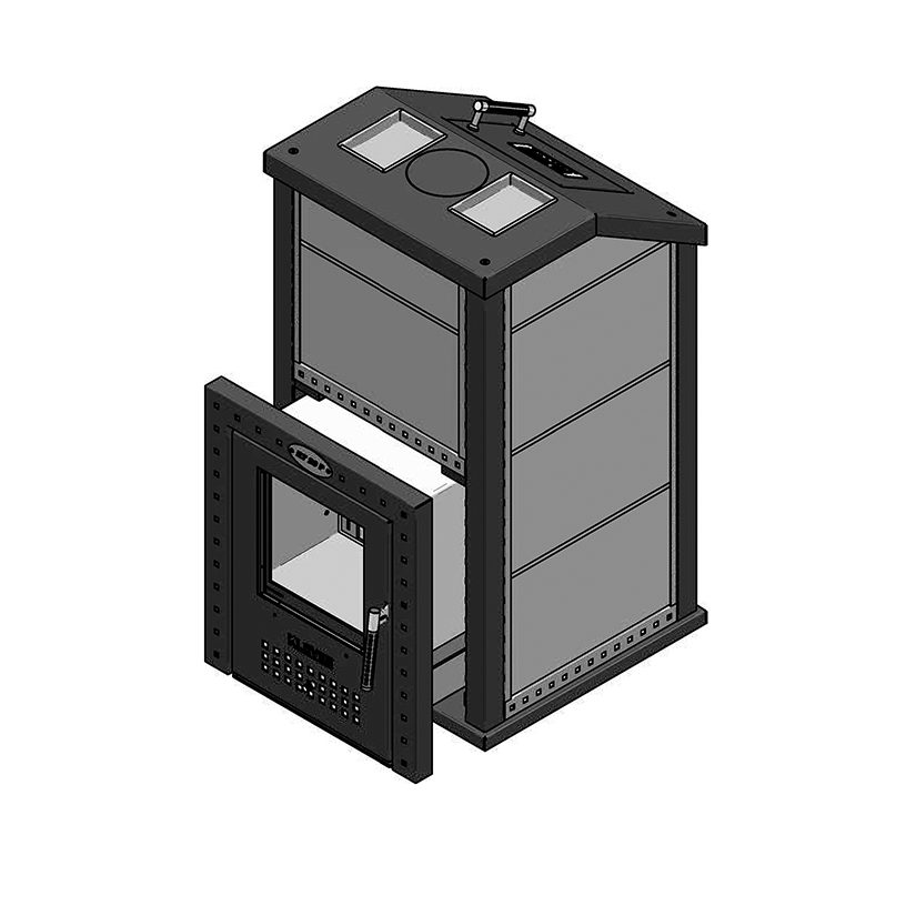 Дровяная печь для бани KLOVER RT 20-P, 16 кВт, для парной 8-22 м3, талькомагнезит