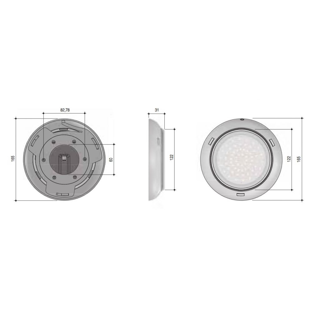 Прожектор Midi Slim, 72 LED диода, 10 Вт, 12 В AC, цвет белый, кабель 1 м