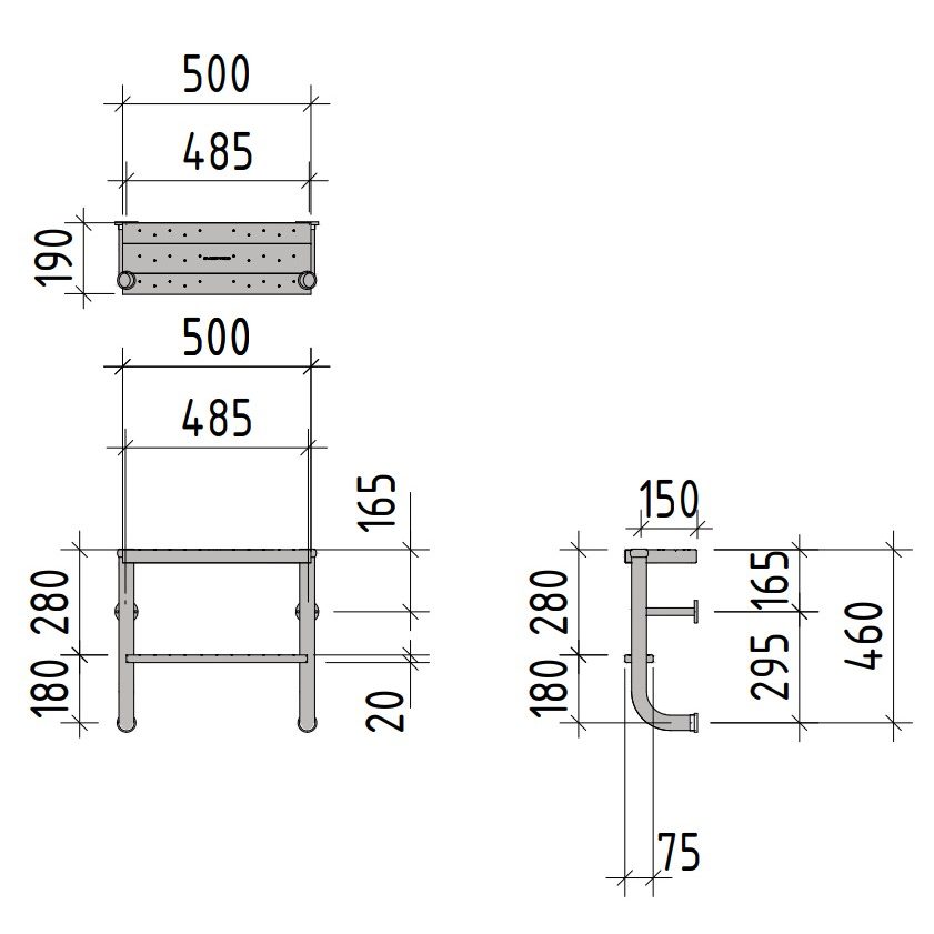 Лестница двухсоставная Evo Step Split, цельносварная, 2 ступени, в компл. с поручнями, AISI 304