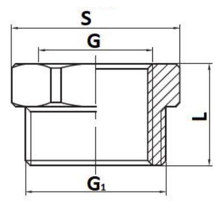 Футорка латунная 1 1/4"НРх1/2"ВР, STOUT