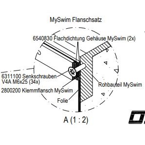 Комплект противотока Ospa MySwim, 2,2 кВт, лицевые детали, блок упр., блок питания, сенс. кнопка