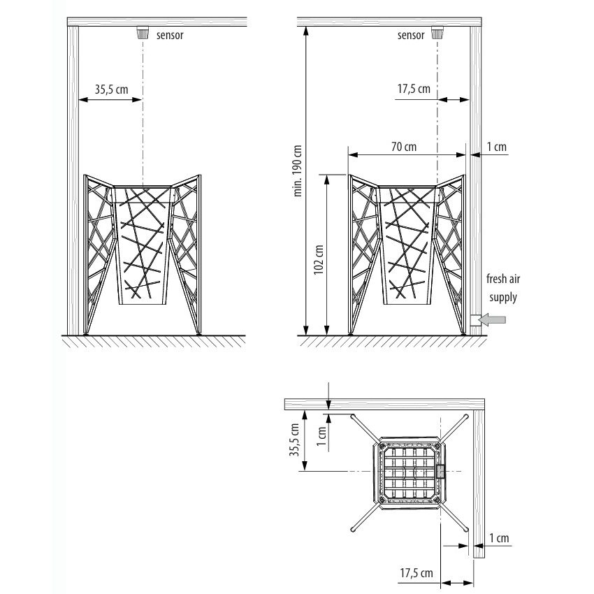 Печь для сауны EOS Structure, 1020 x 700 x 700 мм, 400 В 3N AC, 6,0 кВт, антрацит