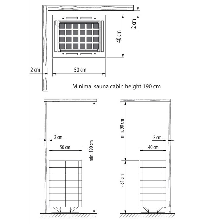 Печь для сауны EOS Credo Keramik, 750x400x425 мм, 400 В 3N AC, 12,0 кВт, черная, с набором камней