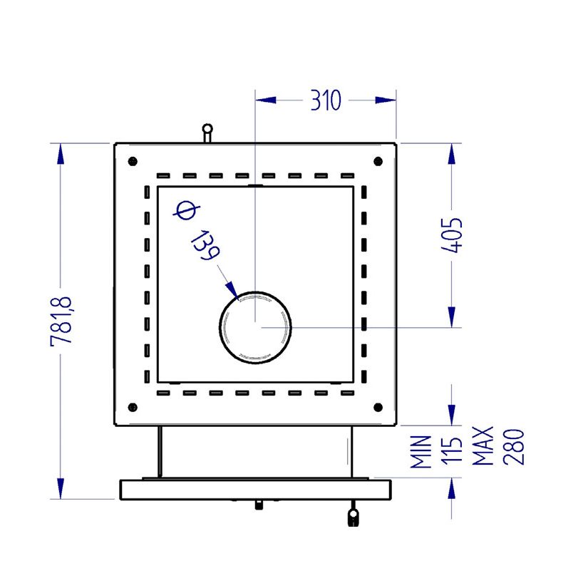 Дровяная печь для бани KLOVER RT 35-RV 310S "Истеблишмент", 28 кВт, парная 22-35 м3, талькомагнезит