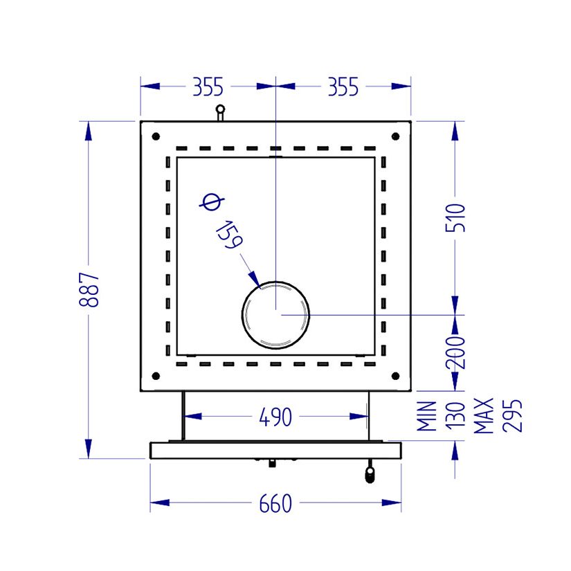 Дровяная печь для бани KLOVER RT 50-RV Design 01, 40 кВт, для парной 30-50 м3, талькомагнезит