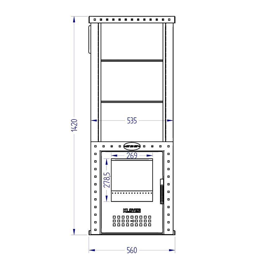 Газовая печь KLOVER RT 20-RV 310S Design 10, 16 кВт, для парной 8-22 м3, талькомагнезит