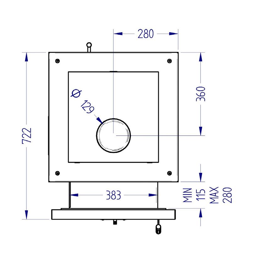 Газовая печь KLOVER RT 20-RV 310S Design 11, 16 кВт, для парной 8-22 м3, талькомагнезит