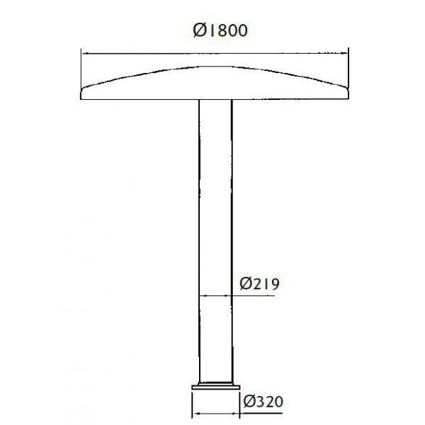 Комплект водопада FitStar Гриб, d=1800 мм, 4,0 кВт, 3~, основной комплект, BZ
