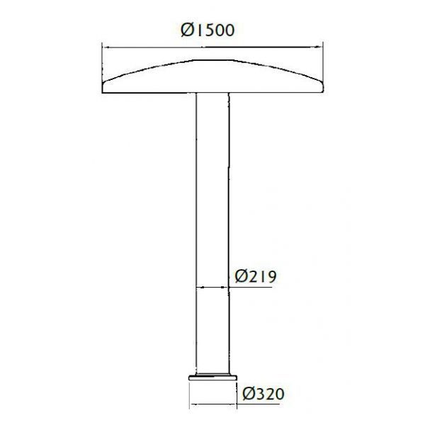 Водопад Гриб комплект Hugo Lahme (FitStar) тип 1500, насос 4,0 кВт, BZ