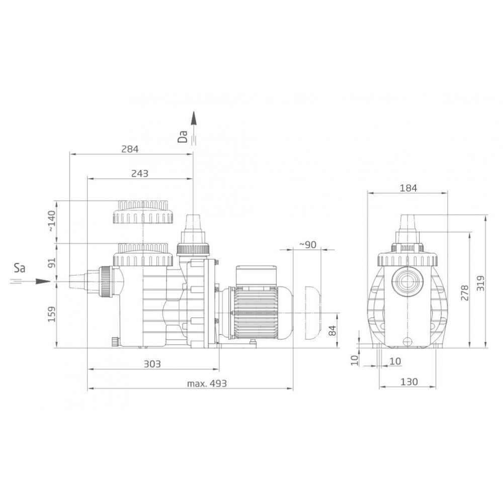 Насос BADU Magic II/ 8 LC BB, 1 ~ 230 В, 0,60/0,40 кВт