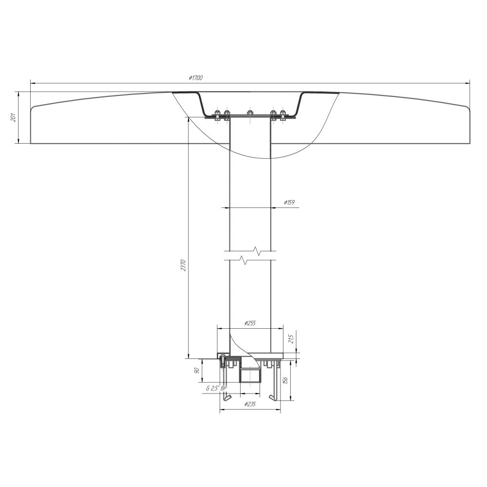 Водопад "Зонтик" (AISI 316)