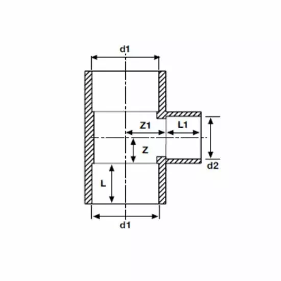 Тройник редукционный d=280-250, ПВХ, Pimtas