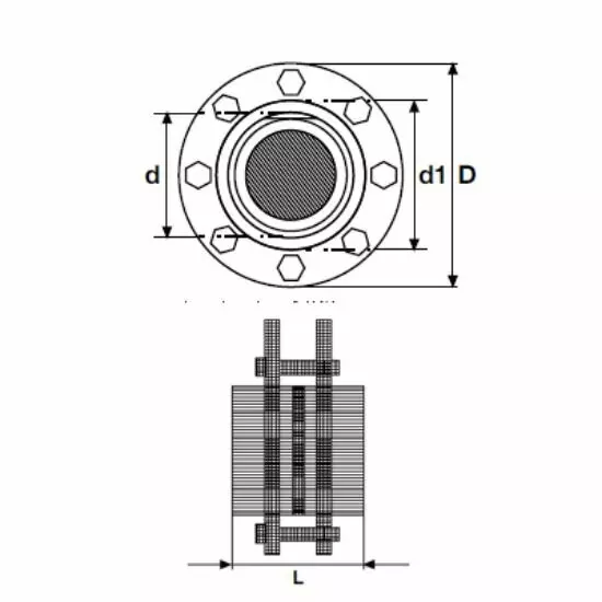 Клапан обратный фланцевый d=140, EPDM, Pimtas