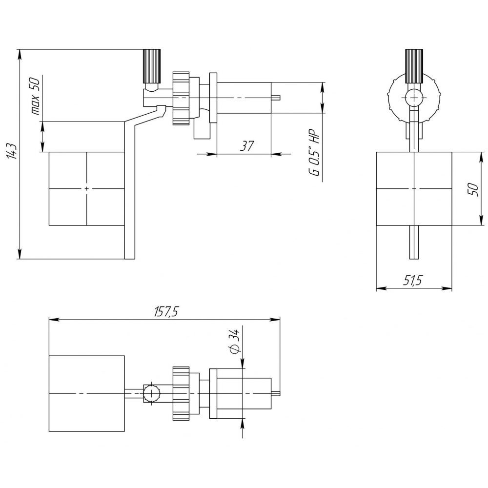 Клапан автодолива для скиммера АС 05.071 (АС 05.15)