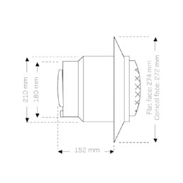 Прожектор OCEAN LED, 35 Вт, свет-RGB, для бет. басс., ABS-пластик