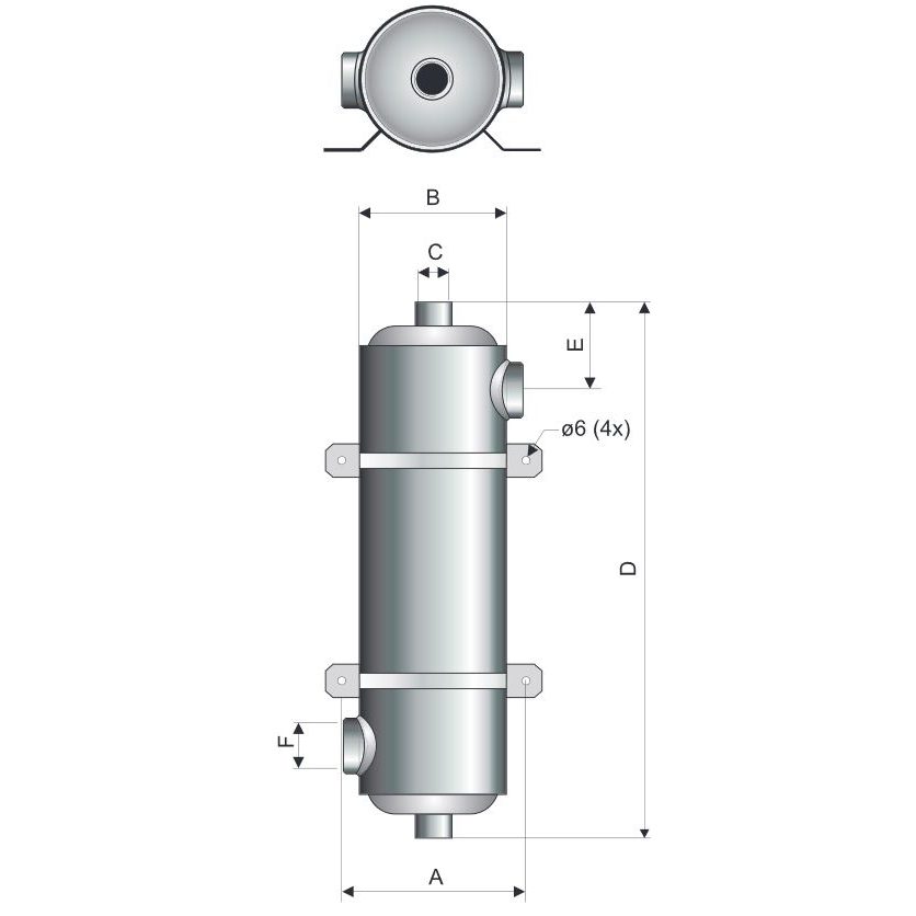 Теплообменник Pahlen Maxi-Flow 40 кВт (вертикал.), AISI 316L
