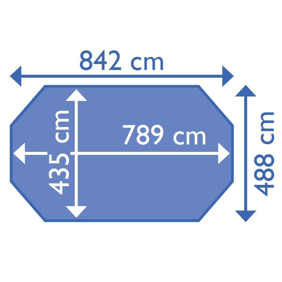 Бассейн каркасный PROCOPI ODYSSEA OCTO+ 840, восьмиугол., 8,42 х 4,88 м х 1,33 м