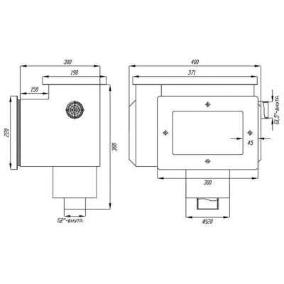 Скиммер с удлиненной горловиной, камерой долива и переливным желобом 2" (внутр.) чертеж, схема Allpools