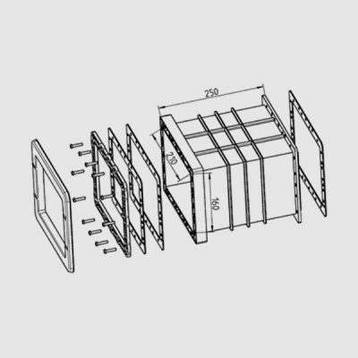 Удлинитель скиммера Ocean PT, для бетонных бассейнов чертеж, схема Allpools