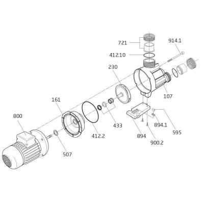 Насос BADU 44/15-AK, Dr. / 3~, 0,65 кВт, черный, 400/230 В  
с термистором PTC