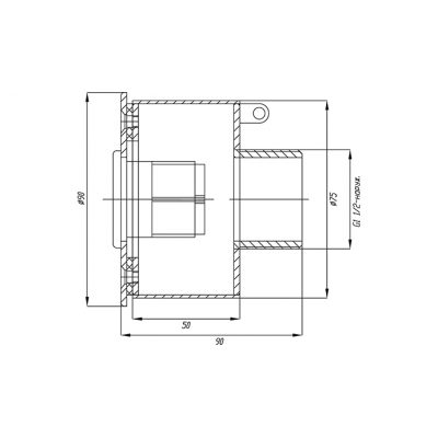 Пневмокнопка VagnerPool чертеж, схема Allpools