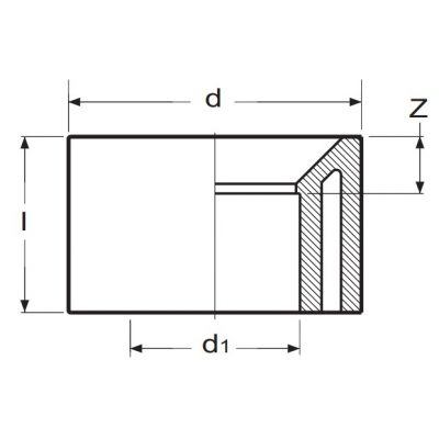 Редуктор короткий ПВХ d=400x315 PN 6 Plimat чертеж, схема Allpools