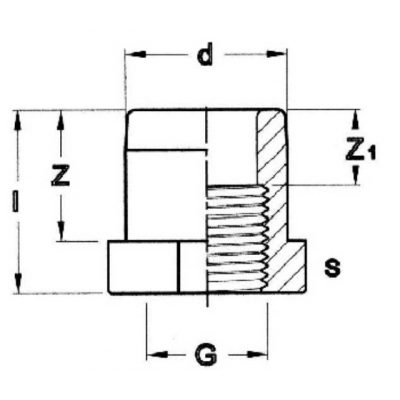 Втулка ПВХ d=16x1/4" внутр.р. PN10 Plimat чертеж, схема Allpools