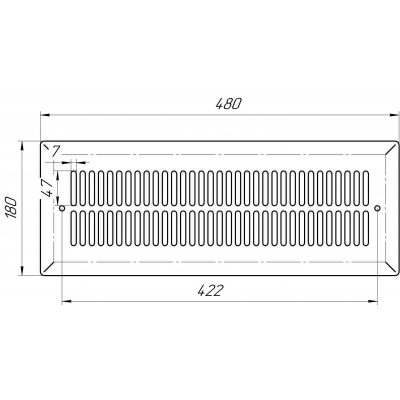 Защитная накладка к узким скиммерам 25 м² с выдвижной корзиной (AISI 304) чертеж, схема Allpools
