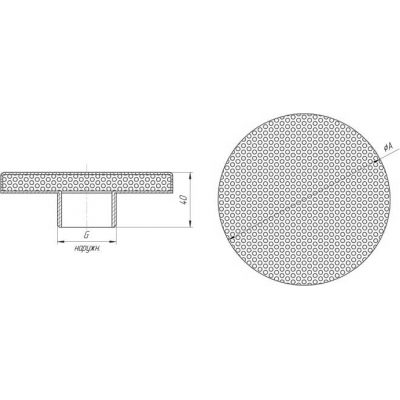 Водозабор D160 (наружн. 2,5") плитка (AISI 304) чертеж, схема Allpools