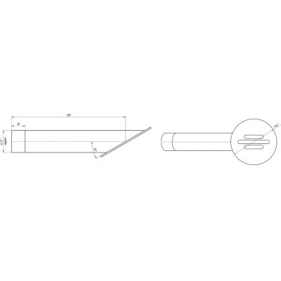 Форсунка подающая "искусственное течение", плитка (AISI 316) чертеж, схема Allpools