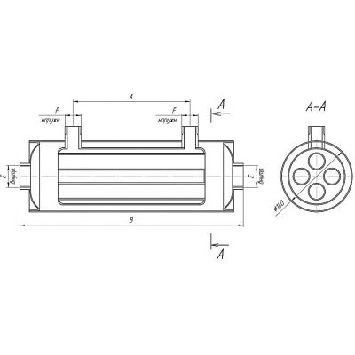 Теплообменник 13 кВт (AISI 304) чертеж, схема Allpools