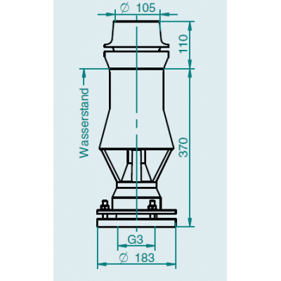 Форсунки фонтана SpringFit Гейзер 80, 3", Ø 105 мм, бронза чертеж, схема Allpools
