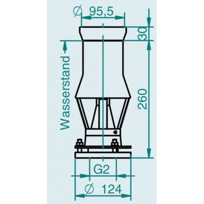 Форсунки фонтана SpringFit Каскад 90, 2", Ø 95,5 мм, бронза чертеж, схема Allpools