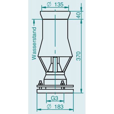 Форсунки фонтана SpringFit Каскад 130, 3", Ø 135 мм, бронза чертеж, схема Allpools