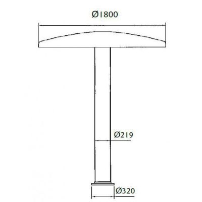 Комплект водопада FitStar Гриб, d=1800 мм, 4,0 кВт, 3~, основной комплект, BZ чертеж, схема Allpools