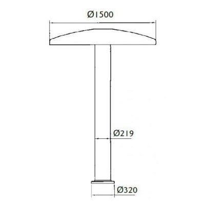 Водопад Гриб комплект Hugo Lahme (FitStar) тип 1500, насос 4,0 кВт, BZ чертеж, схема Allpools