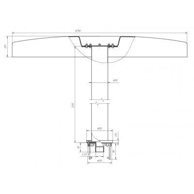 Водопад "Зонтик" (AISI 316) чертеж, схема Allpools