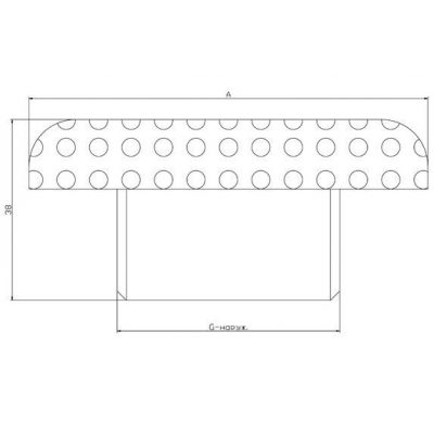 Водозабор, плитка, d=250 мм, нар. резьба G2 1/2 чертеж, схема Allpools