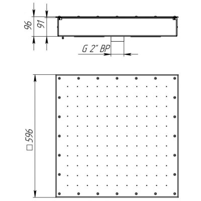 Гейзер 600х600, плитка (AISI 316) чертеж, схема Allpools