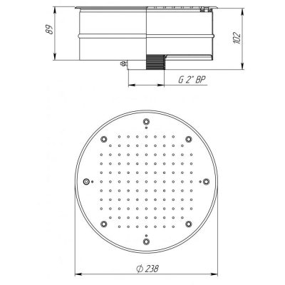Гейзер Д 240, плитка (AISI 316) чертеж, схема Allpools