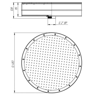 Гейзер Д 480 (AISI 316) чертеж, схема Allpools